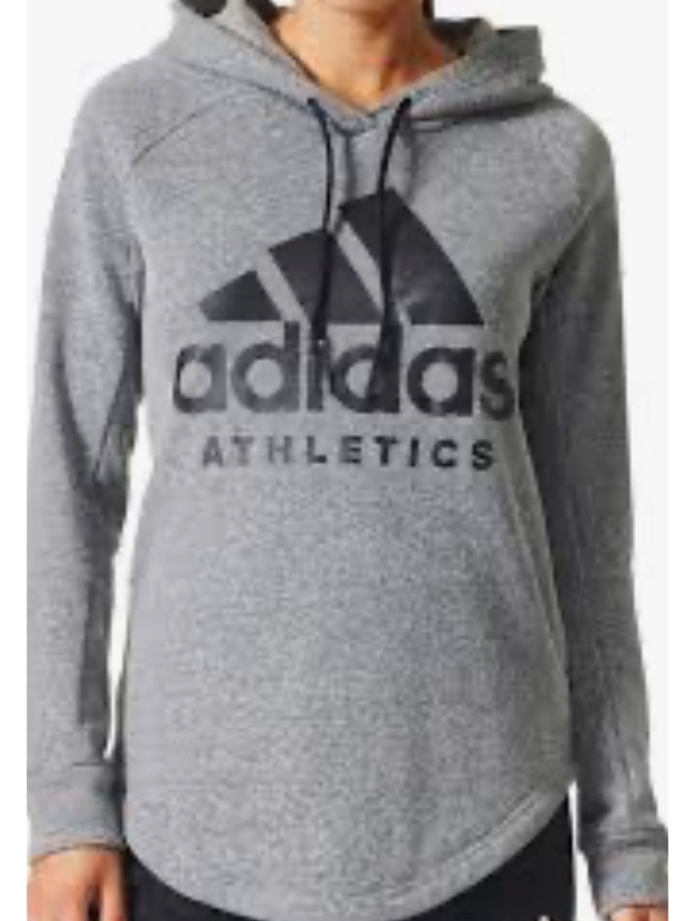 adidas Gray Logo Pullover Hoodie